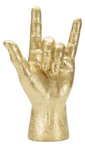 Statua Mano "Yeah" 14,5x23x7 cm in Poliresina Oro