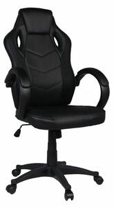 Sedia da Gaming Ergonomica 59x110/120x65 cm in Similpelle Nero