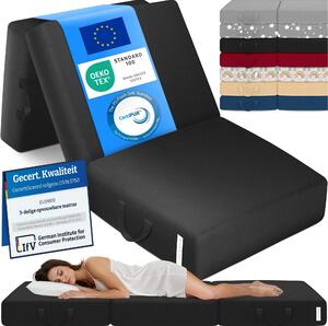 Materasso pieghevole, composto da 3 pezzi, dimensioni 75 x 195 x 15 cm