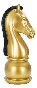 Cavallo da Scacchi 18,5x50x18,5 cm in Poliresina Oro/Nero