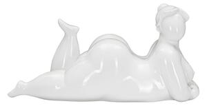 Statua Donnina Yoga Relax 32x16x16 cm in Poliresina Bianco