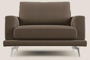 Dorian poltrona moderna in tessuto smacchiabile T05 marrone