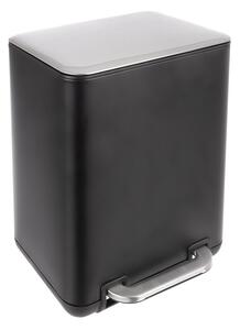 Cestino per la spazzatura nero in acciaio inox con pedale 6 l Black – Orion