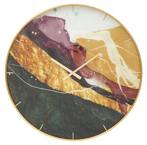 Orologio da Parete Mity 5x80x5 cm in Vetro MDF e Metallo Multicolor