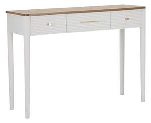 Console Fissa Matera 107x80x37 cm in Legno MDF e Ferro Bianco/Marrone