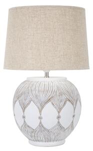 Lampada da Tavolo Rot. Atene 38x59x38 cm in Poliresina Bianco/Marrone
