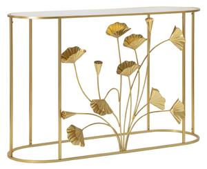 Console Fissa Flow 120x80x40 cm in Ferro e MDF Oro