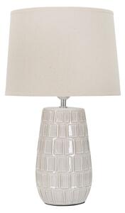 Lampada da Tavolo Hole 28x44,5x28 cm in Ceramica Crema