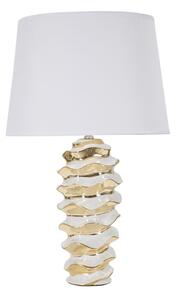 Lampada da Tavolo Glam Space 33x53x33 cm in Ceramica Bianco/Oro
