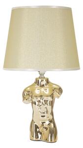 Lampada da Comodino Glam Man 25x42,5x25 cm in Ceramica Oro