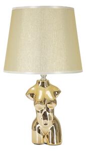 Lampada da Comodino Glam Woman 25x42,5x25 cm in Ceramica Oro