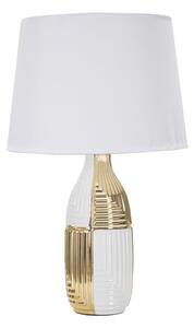Lampada da Tavolo Glam Line 33x54x33 cm in Ceramica Bianco/Oro