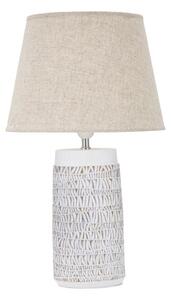 Lampada da Tavolo Nairobi 35x60,5x35 cm in Poliresina Bianco/Marrone