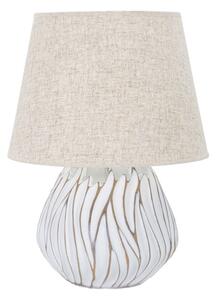 Lampada Honduras 35x48x35 cm in Poliresina Bianco/Marrone
