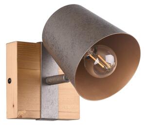 Faretto in colore grigio scuro-naturale Bell - Trio