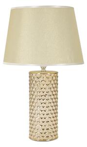 Lampada da Tavolo Glam Gold 30x47,5x30 cm in Ceramica Bianco/Oro