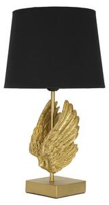 Lampada da Tavolo Wings 25x45x25 cm in Ferro Oro/Nero