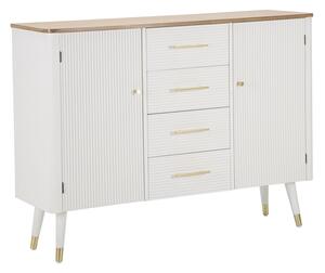 Mobile Matera 117x90x37 cm in Legno MDF e Ferro Bianco/Marrone