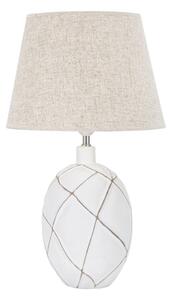 Lampada da Tavolo Lines 35x60x35 cm in Poliresina Bianco/Marrone