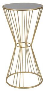 Tavolino Super 50x100x50 cm in Ferro e MDF Oro