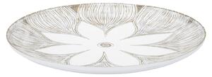 Piatto Svuota Tasche Atene 35,5x4,4x35,5 cm in Poliresina Bianco