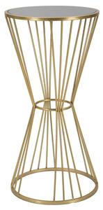 Tavolino Super 40x80x40 cm in Ferro e MDF Oro
