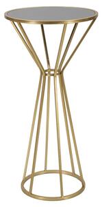 Tavolino Simple New 40x80x40 cm in Ferro e MDF Oro