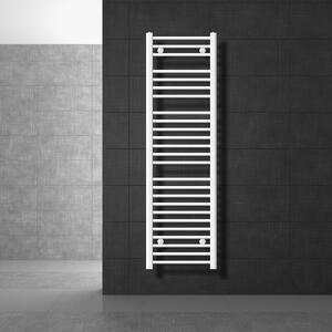 LuxeBath radiatore per bagno Sahara, 400x1500 mm, bianco, diritto con attacco laterale, senza elemento riscaldante