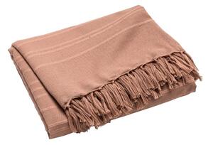 Copriletto color terracotta in cotone 125x150 cm Lilia – douceur d'intérieur
