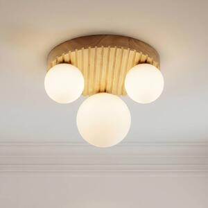 Plafoniera soffitto Mori Lindby, dimmerabile, Legno chiaro, Soggiorno / Sala da pranzo, Legno, Moderno, Plafoniera