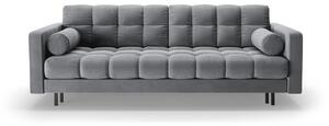 Divano grigio chiaro allungabile/con contenitore con rivestimento in velluto 222 cm Bali – Cosmopolitan Design