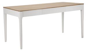 Tavolo da Pranzo Matera 180x80x60 cm in Legno MDF e Ferro Bianco/Marrone