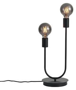 Lampada da tavolo Art Déco nera a 2 luci - Tuning