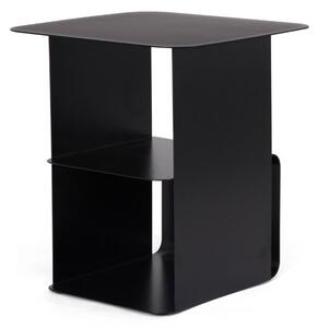 Tavolino Moderno 41x41x45,5 cm in Acciaio Nero