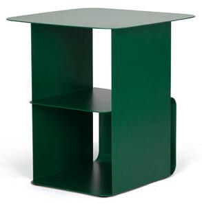 Tavolino Moderno 41x41x45,5 cm in Acciaio Verde Bosco