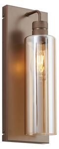 Applique Hotel Chic bronzo scuro con vetro ambrato - Stavelot