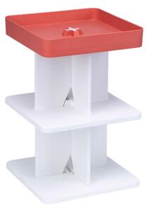 Tavolino Moderno 40x40x60,5 cm in Polipropilene Rigido Rosso