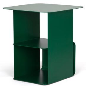 Tavolino Moderno 41x41x45,5 cm in Acciaio Verde Bosco