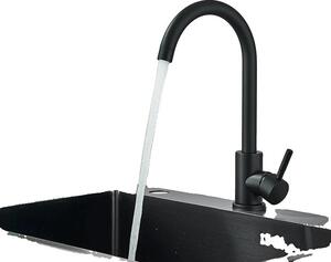 Rubinetto da cucina, rotazione a 360 gradi, monocomando, nero opaco