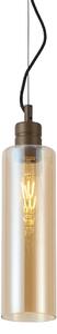 Hotel Chic Pendant Lamp Dark Bronze with Amber Glass - Stavelot