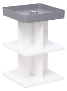 Tavolino Moderno 40x40x60,5 cm in Polipropilene Rigido Grigio