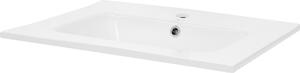 LuxeBath lavabo Lavabo da appoggio Square, 61x46x16,5 cm, bianco, Vetroceramica
