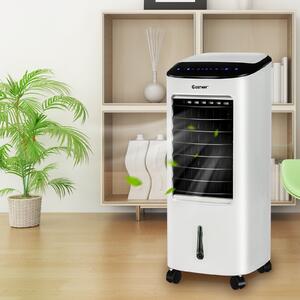 Costway Raffreddatore ad aria 4 in 1 con ventilatore e umidificatore, Ventilatore portatile con telecomando e schermo LED
