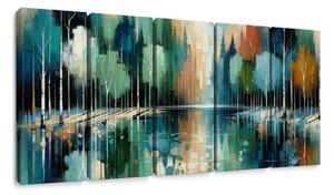 Quadro su tela – Armonia colorata del bosco