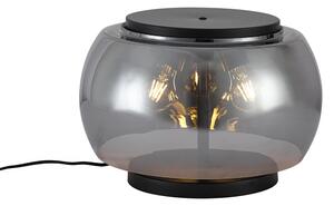 Lampada da tavolo di design nera con vetro fumé a 3 luci - Bino