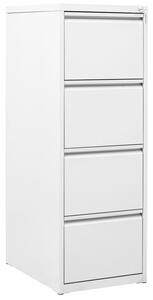Classificatore 4 Cassetti 46x62x132 cm in Metallo Bianco