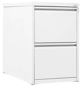 Classificatore 2 Cassetti 46x62x70,5 cm in Metallo Bianco
