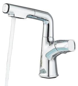 Rubinetto per lavabo, montato a soffitto, con design estraibile, cromato