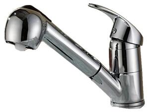 Rubinetto da cucina, bocca estraibile, design monocomando, cromato