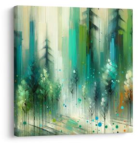 Quadro su tela – Alberi nel sogno nebbioso